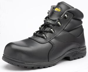 Hartford Black Leather SAFETY Boots Slip Resistant Sole Anti-static 