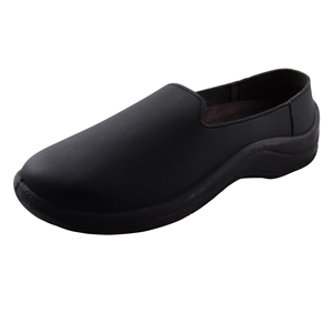 Black Washable Microfibre Slip on Shoes