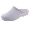 White Leather Mule Padded Clogs