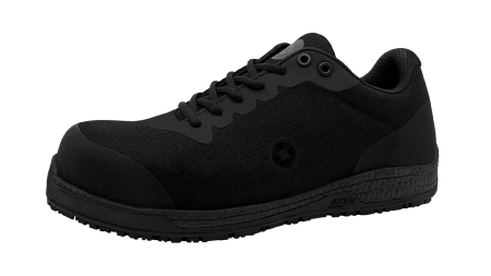 Black Lace up Mesh upper safety trainers SRC slip resistant