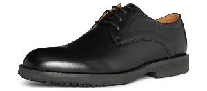 Tennessee Black Leather Slip Resistant Sole Anti-static Manager Shoe