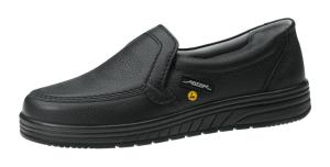 Black ESD Leather Slip-on Shoes