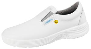 White  ESD Leather Slip-On Shoes