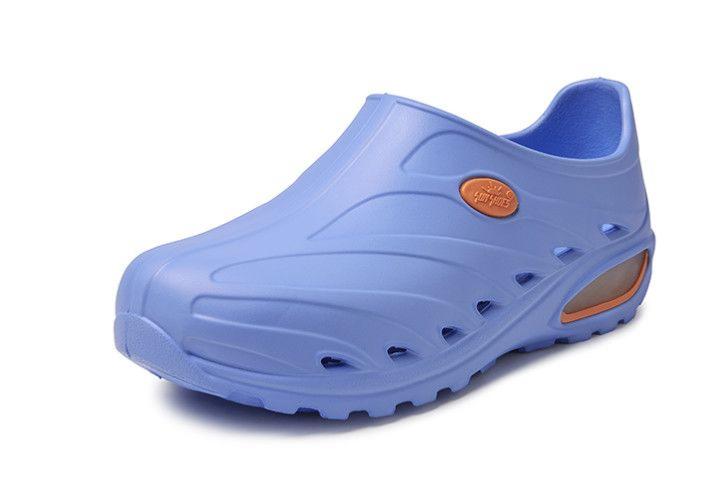 Light Blue Washable Nursing Clogs