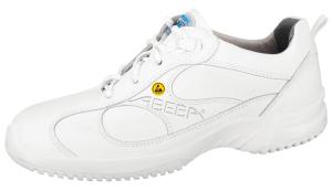 ESD White Smooth Leather Lace up SAFETY Trainers 31750