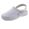 White Leather Padded clogs