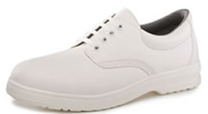 White Microfibre Lace-Up Safety Shoes