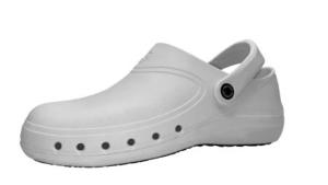 Freewalk White Antistatic EPA Washable Clog Closed Heel 