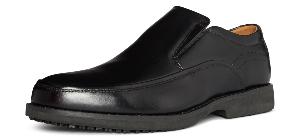 Michigan Black Leather Slip Resistant Sole Anti-static Manager Shoe