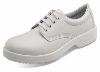 White Microfibre Lace-Up Safety Shoes