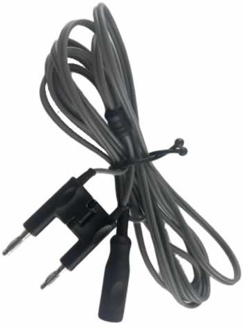 Reusable Bipolar Cables 3m length twin 4mm pins with block end fitting 0201-01
