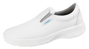 White Smooth Leather Slip-On Shoes